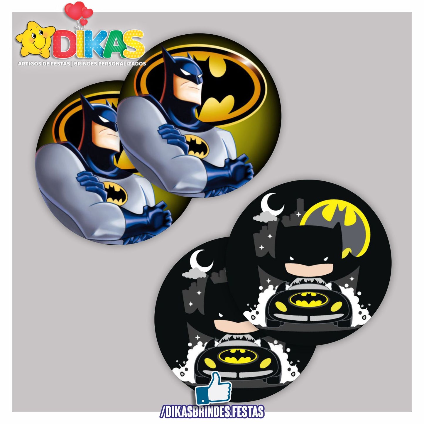 AUTOCOLANTE 5cm - BATMAN