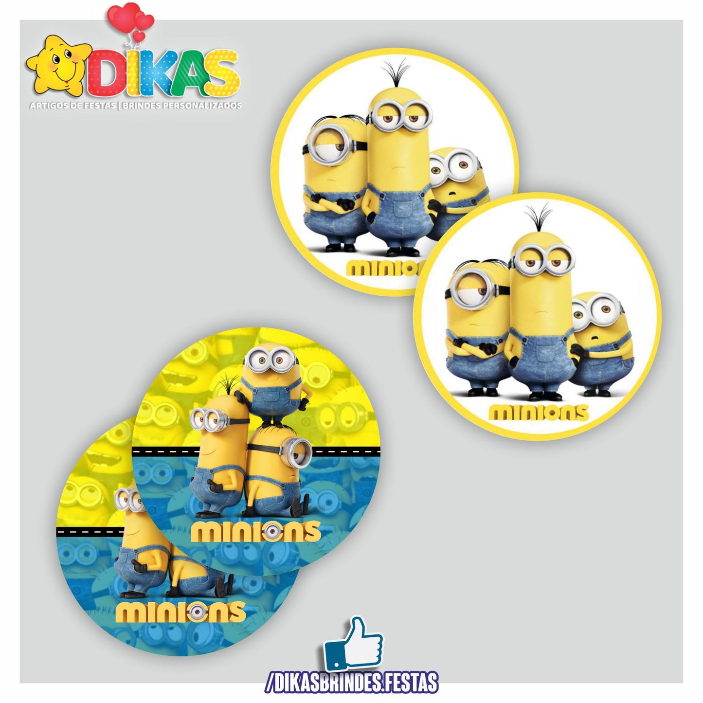 AUTOCOLANTE 5cm - MINIONS