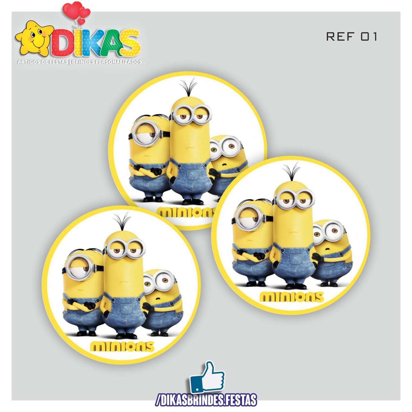 AUTOCOLANTE 5cm - MINIONS