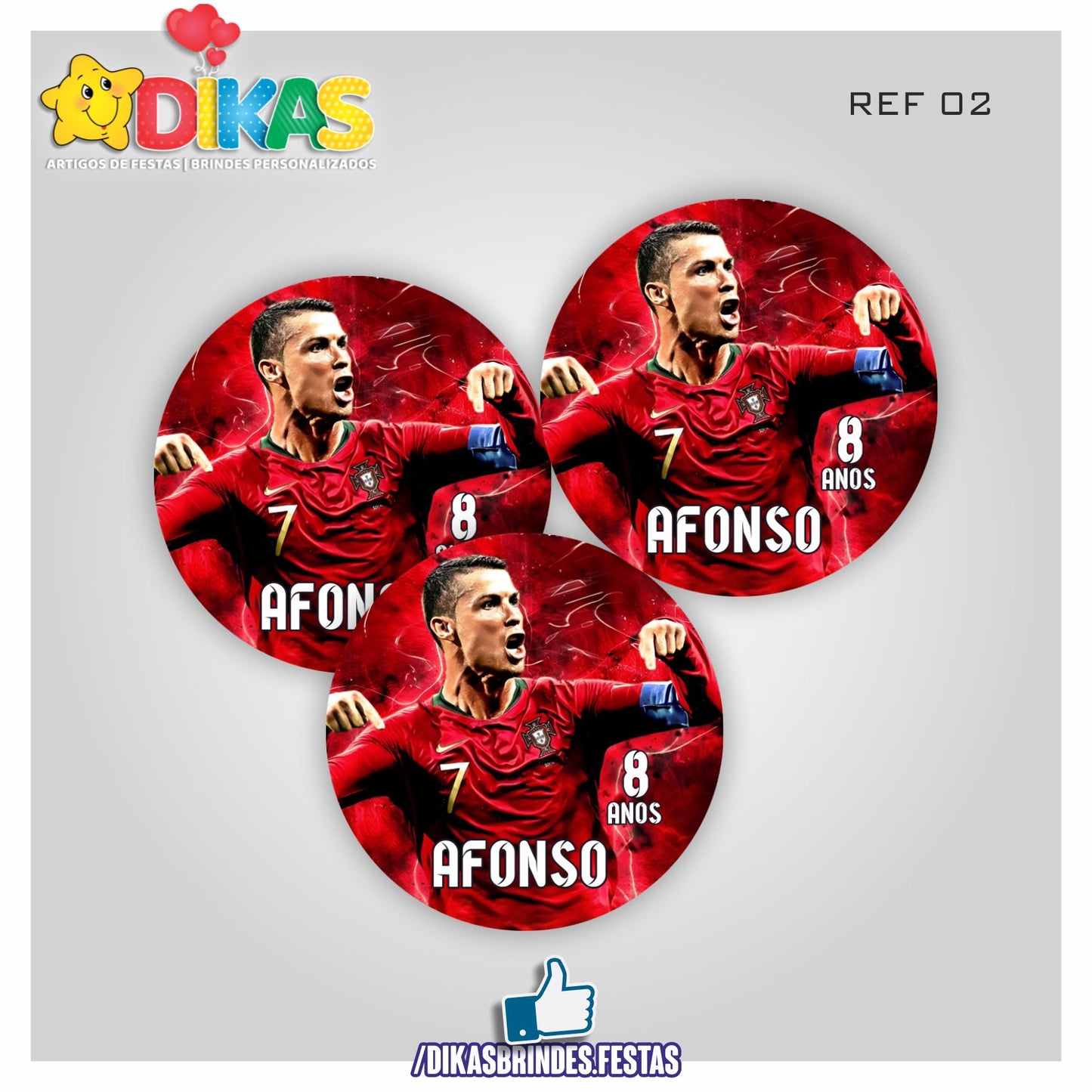 AUTOCOLANTE PERSONALIZADO (40 UNID) - FUTEBOL PORTUGAL