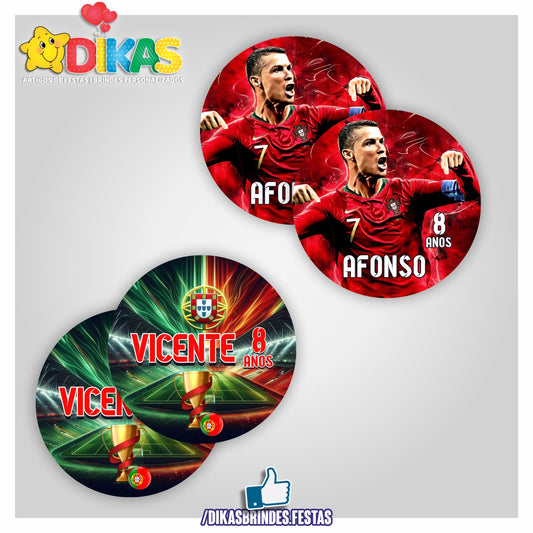 AUTOCOLANTE PERSONALIZADO (40 UNID) - FUTEBOL PORTUGAL