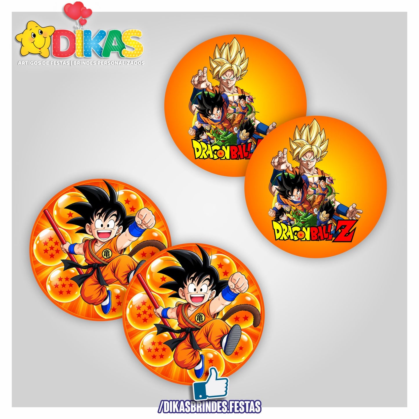 AUTOCOLANTE 5cm - DRAGON BALL
