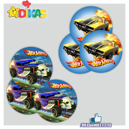 AUTOCOLANTE 5cm - HOTWHEELS