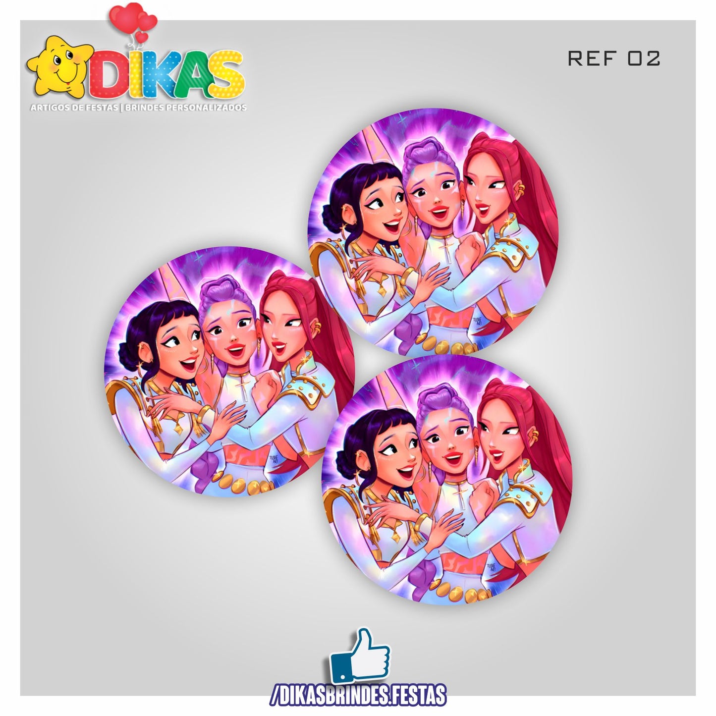 AUTOCOLANTE 5cm - GUERREIRAS DO K-POP