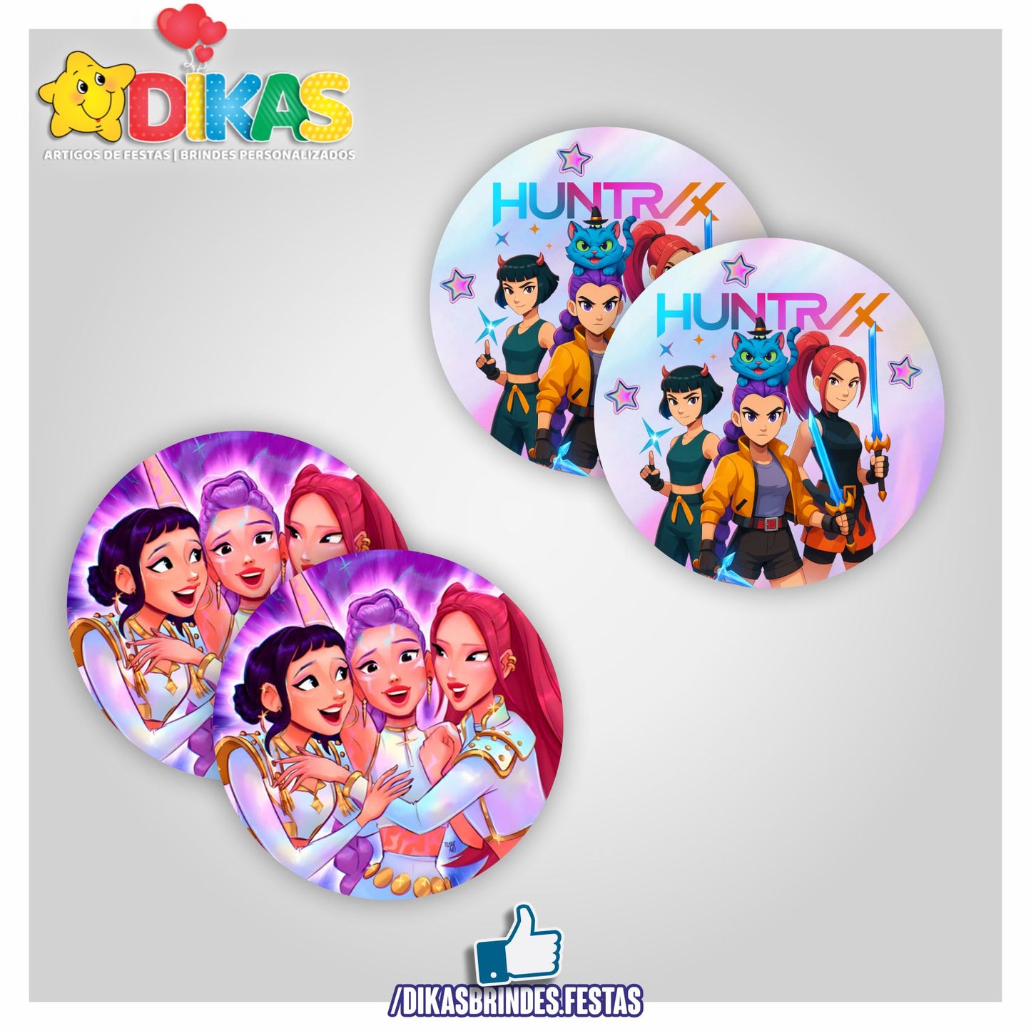 AUTOCOLANTE 5cm - GUERREIRAS DO K-POP