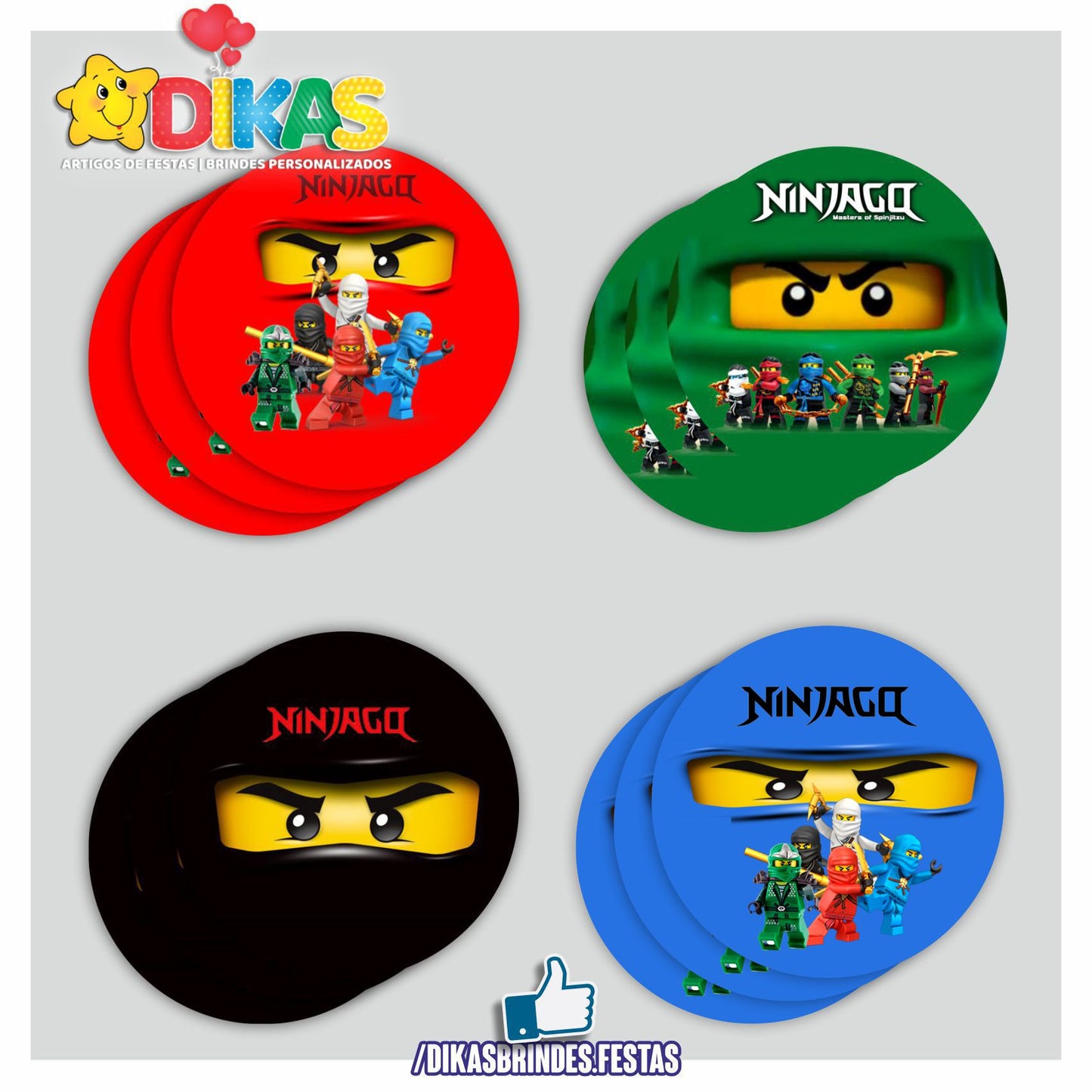 AUTOCOLANTE 5cm - NINJAGO