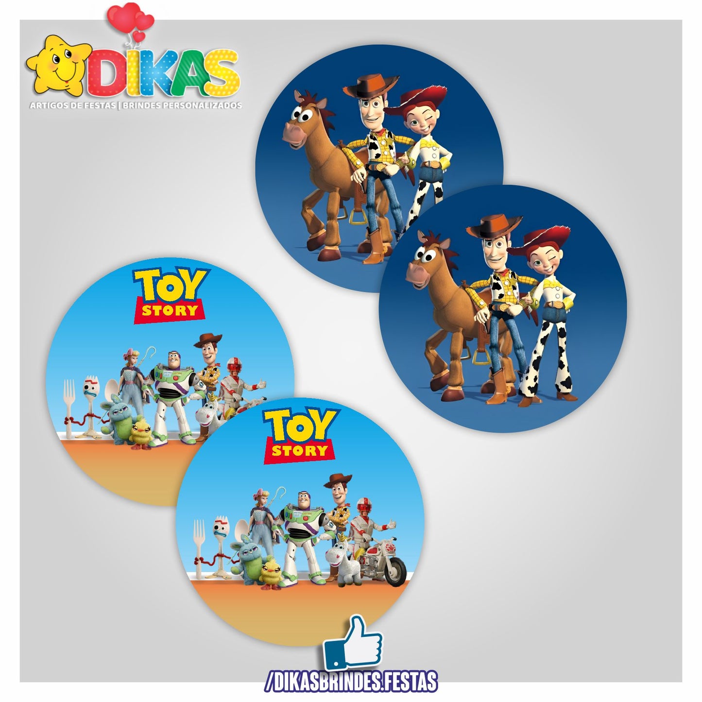 AUTOCOLANTE 5cm - TOY STORY