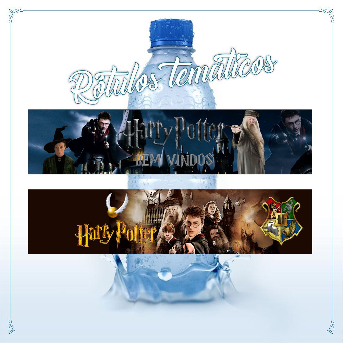 RÓTULO P/ GARRAFA DE ÁGUA - HARRY POTTER