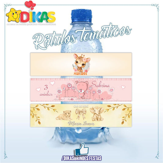 RÓTULO PERSONALIZADO P/ GARRAFA DE ÁGUA - BEBÉ