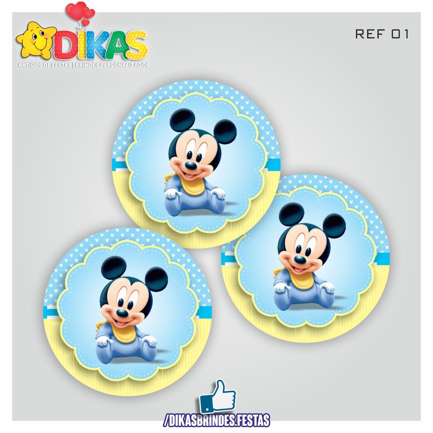 AUTOCOLANTE 5cm - MICKEY BABY