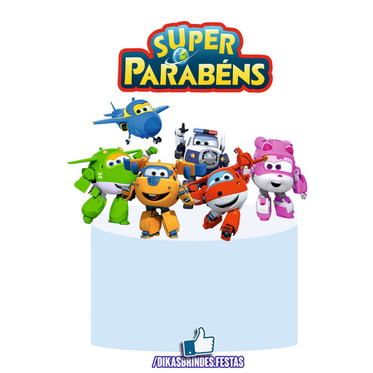 TOPO DE BOLO SUPER WINGS - REVENDA