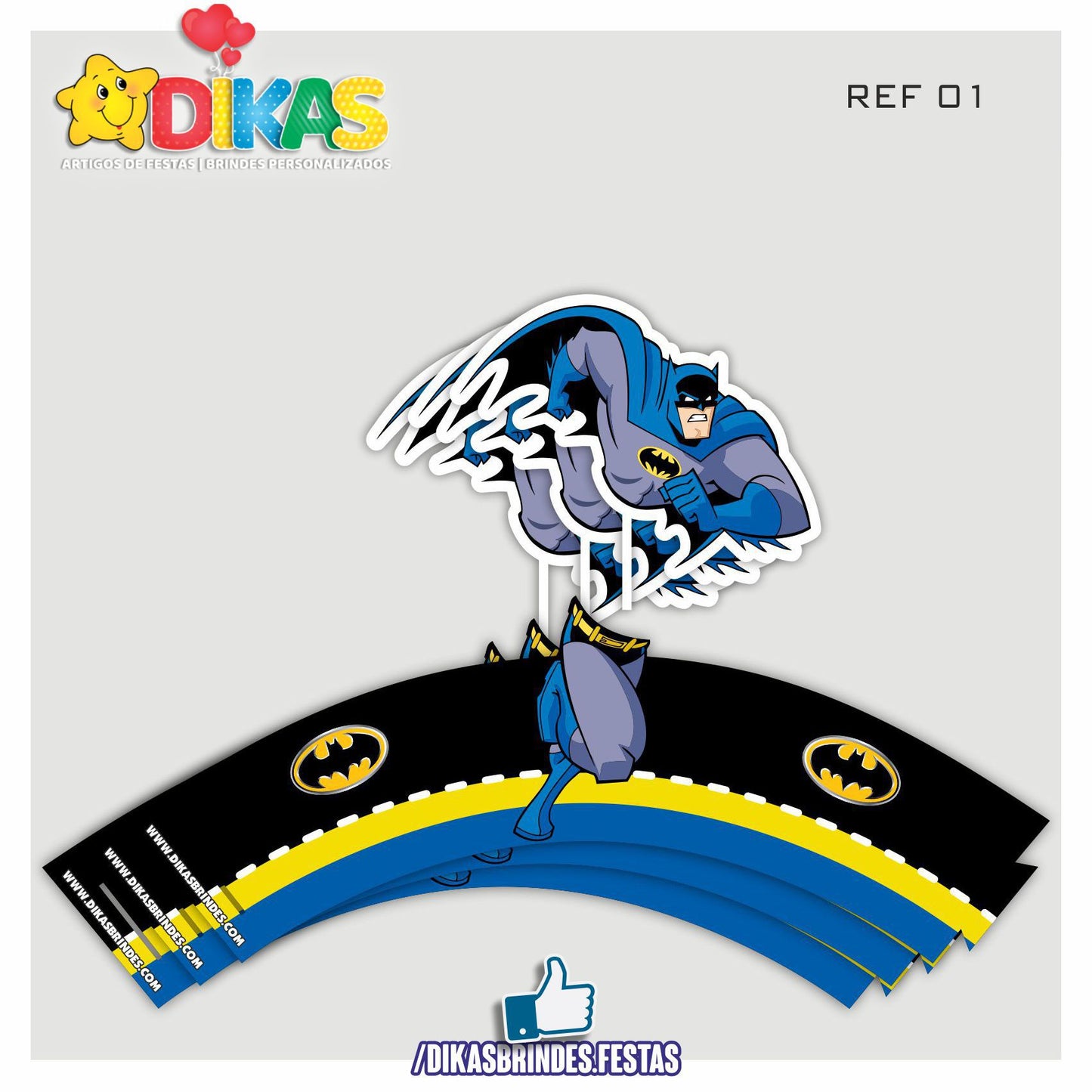 SAIA CUPCAKE + TOPPER - BATMAN