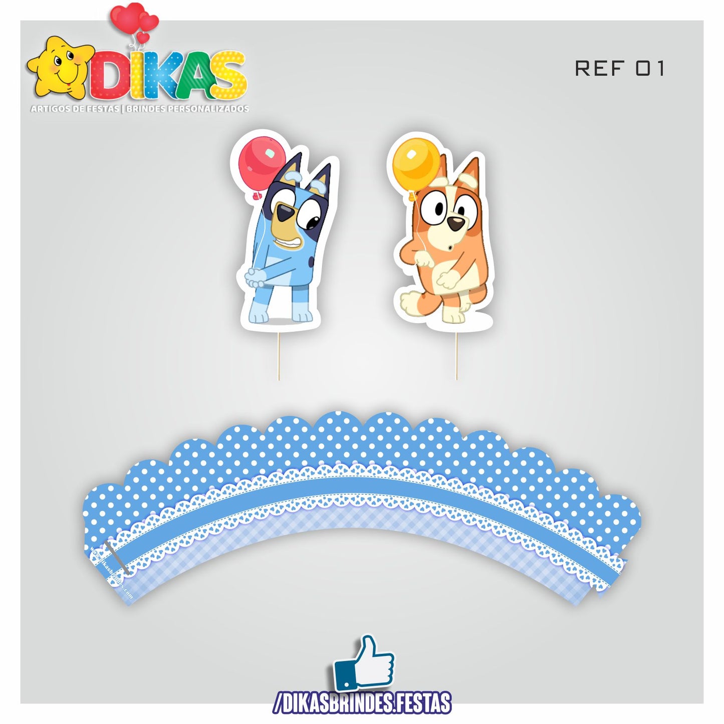 SAIA CUPCAKE + TOPPER - BLUEY