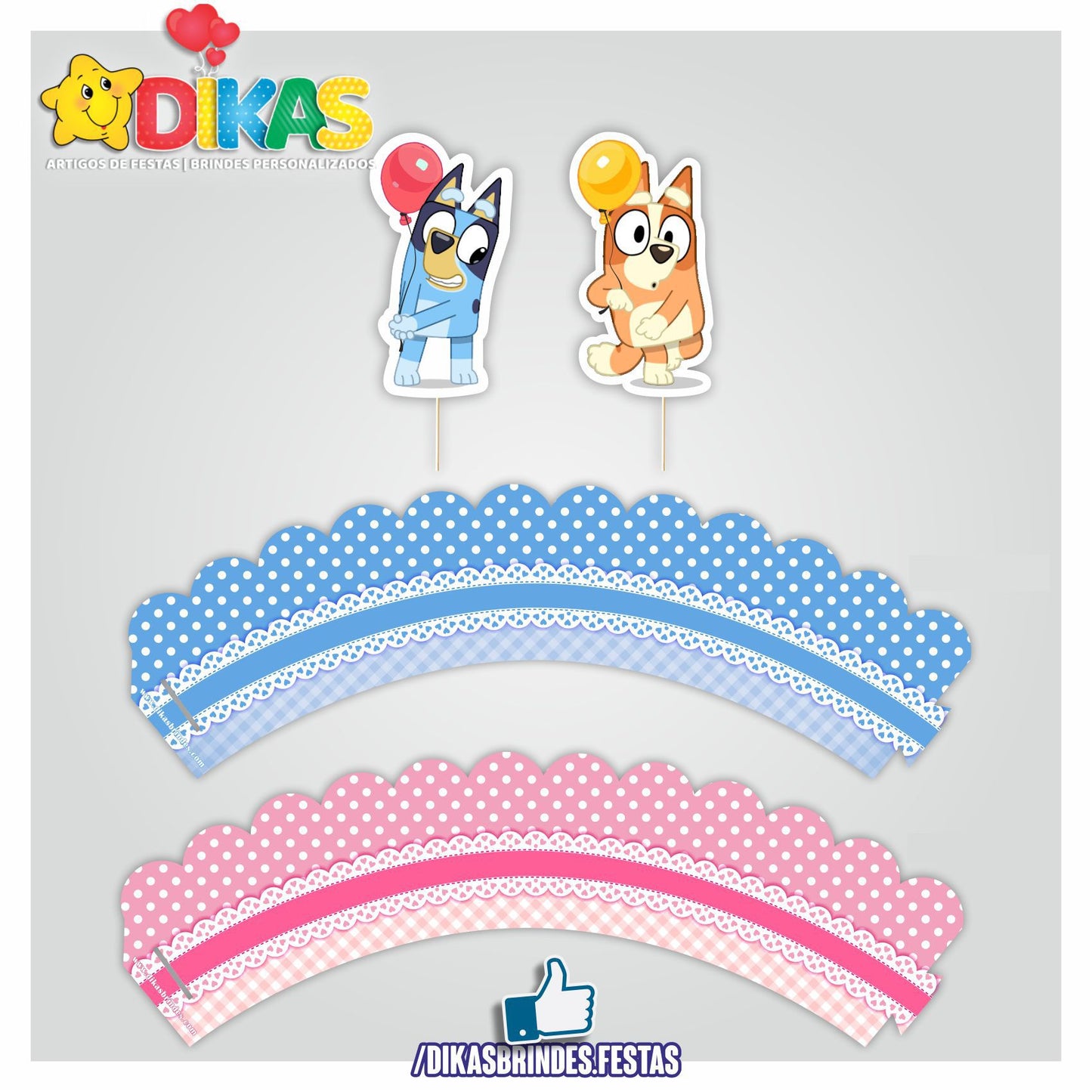 SAIA CUPCAKE + TOPPER - BLUEY