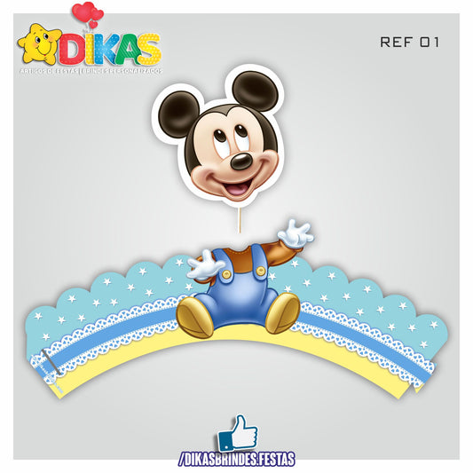 SAIA CUPCAKE + TOPPER - MICKEY BABY