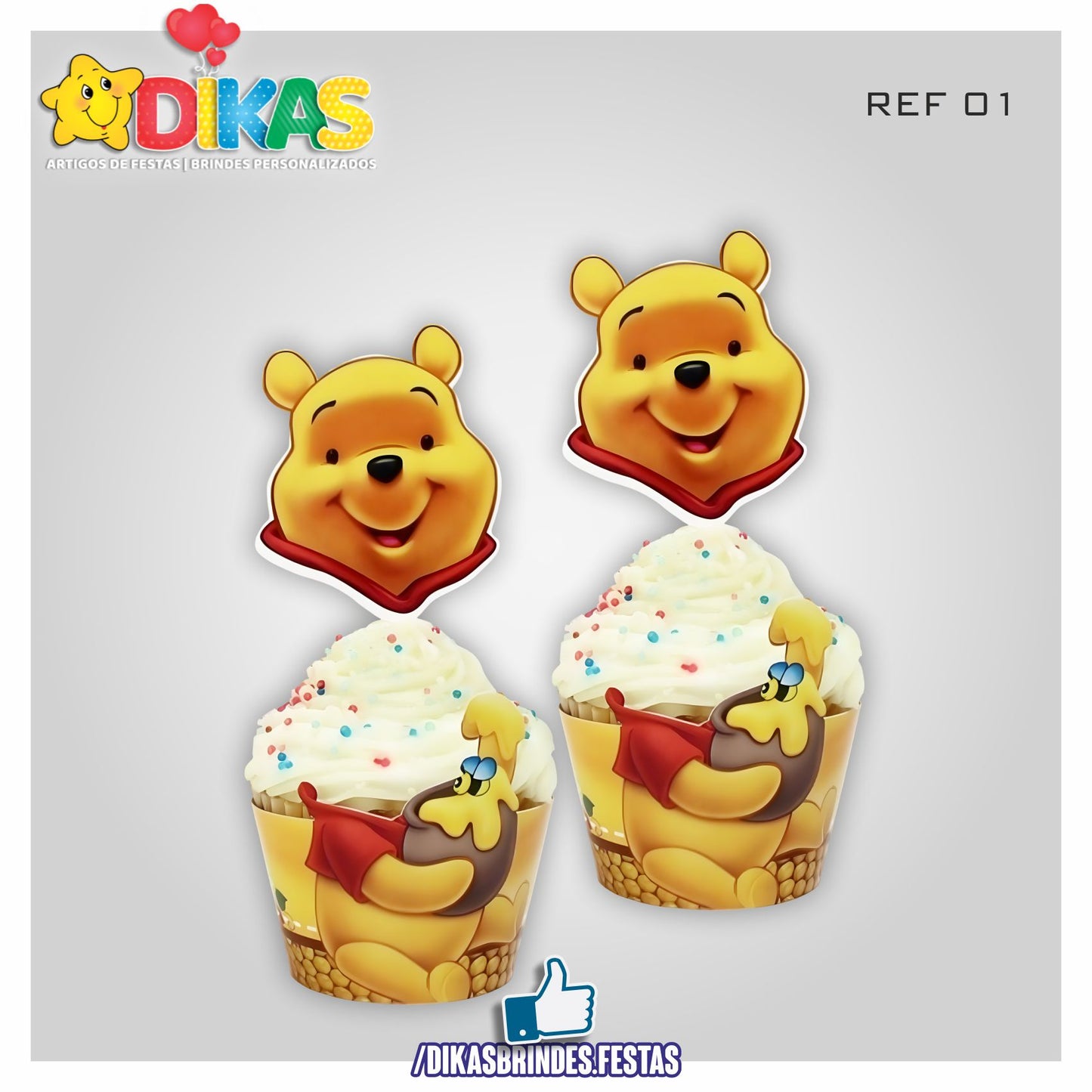 SAIA CUPCAKE + TOPPER - POOH