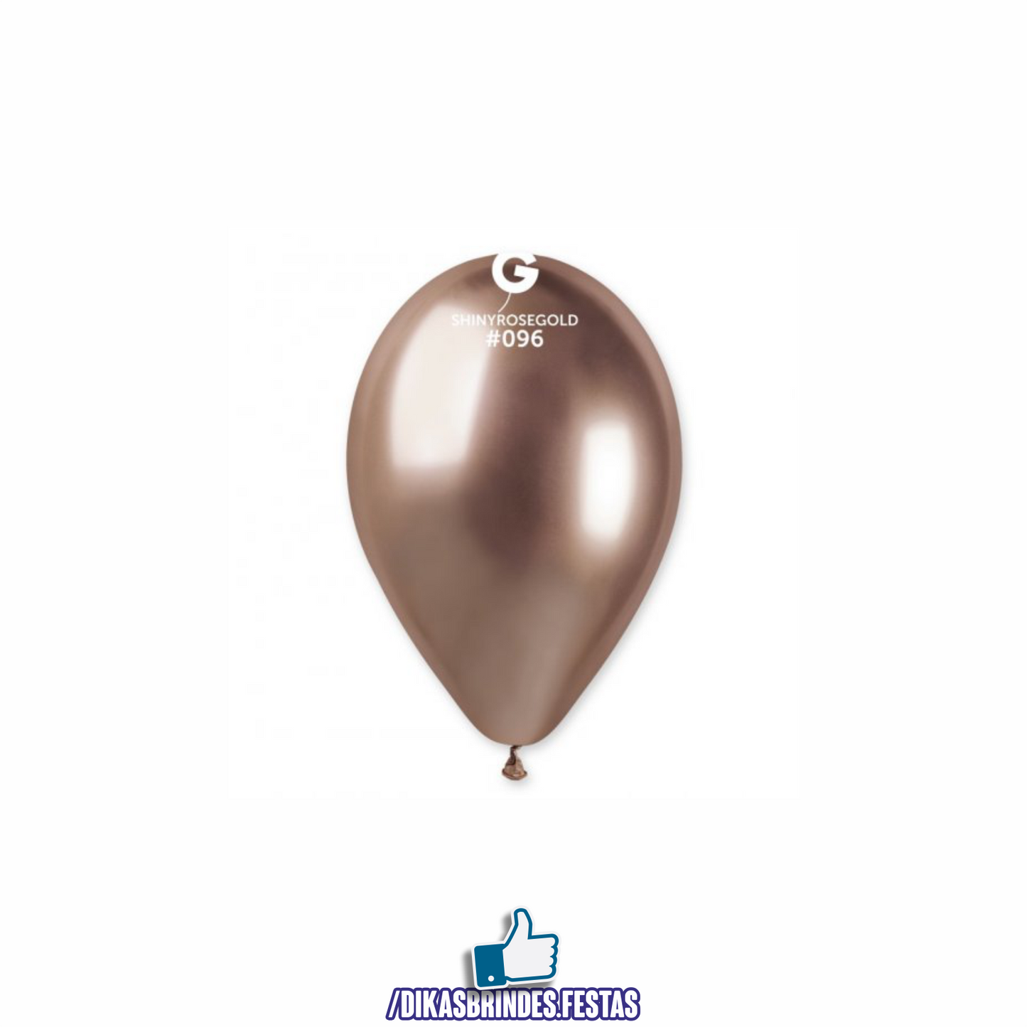 BALÃO LÁTEX CROMADO ROSE GOLD - 13"