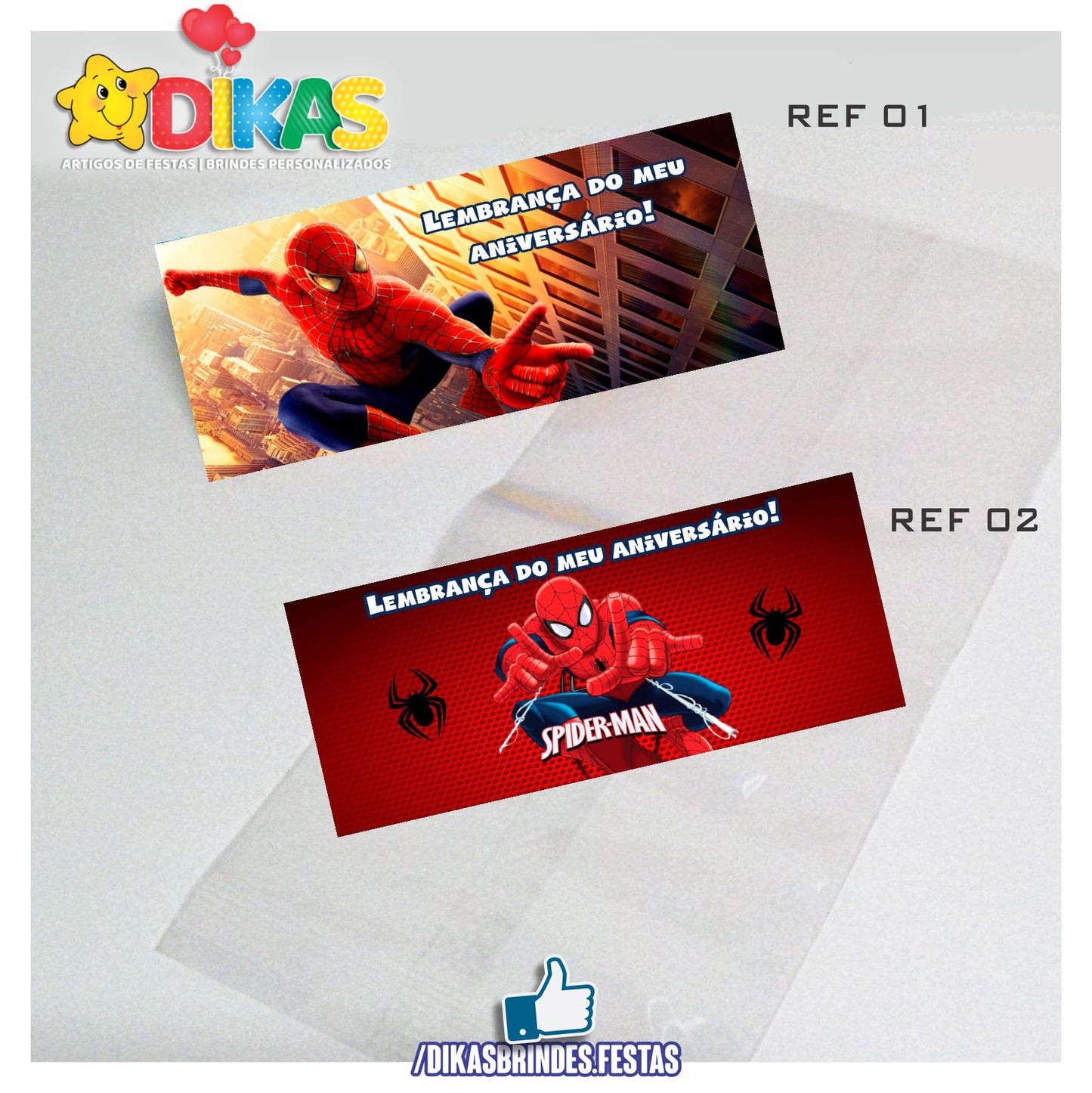 SACO PRENDA C/ TAG (6unid.) - HOMEM ARANHA