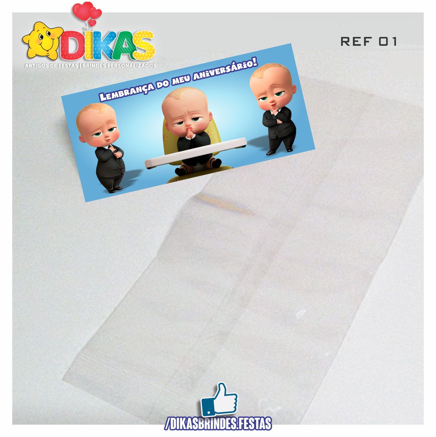 SACO PRENDA C/ TAG (6unid.) - BOSS BABY