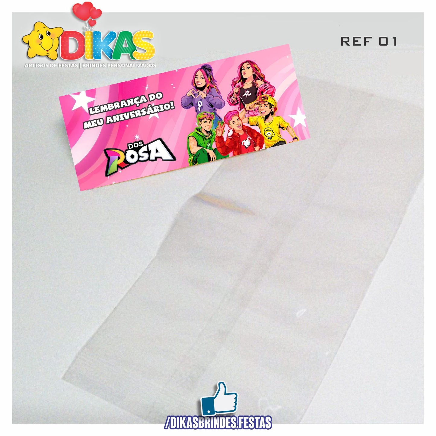 SACO PRENDA C/ TAG (6unid.) - GRUPO DOS ROSA
