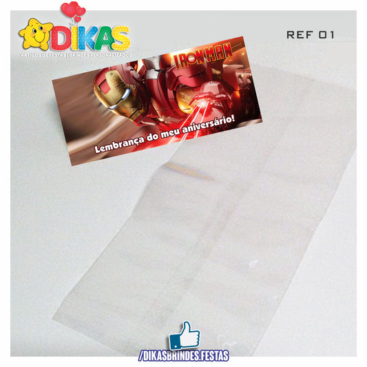 SACO PRENDA C/ TAG (6unid.) - IRON MAN