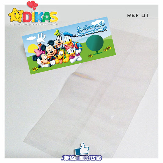 SACO PRENDA C/ TAG (6unid.) - MICKEY E OS AMIGOS