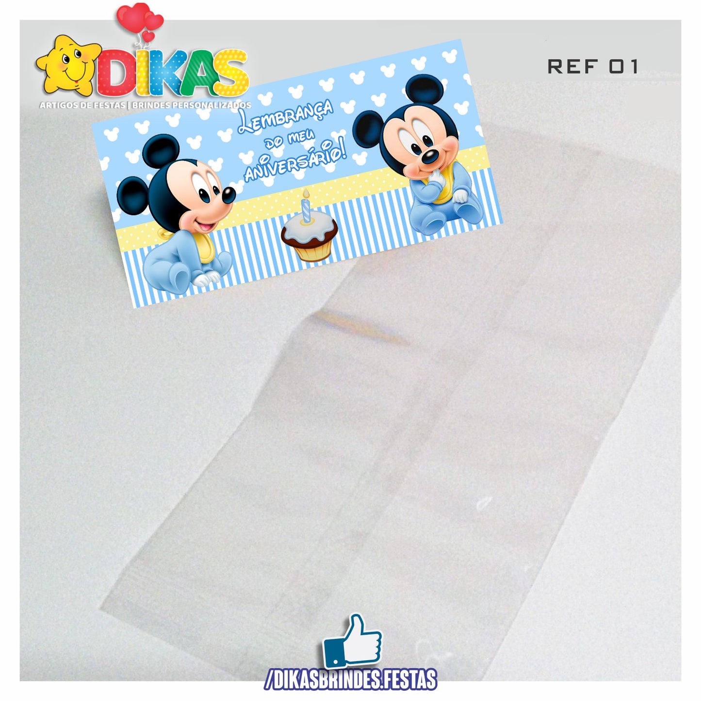 SACO PRENDA C/ TAG (6unid.) - MICKEY BABY