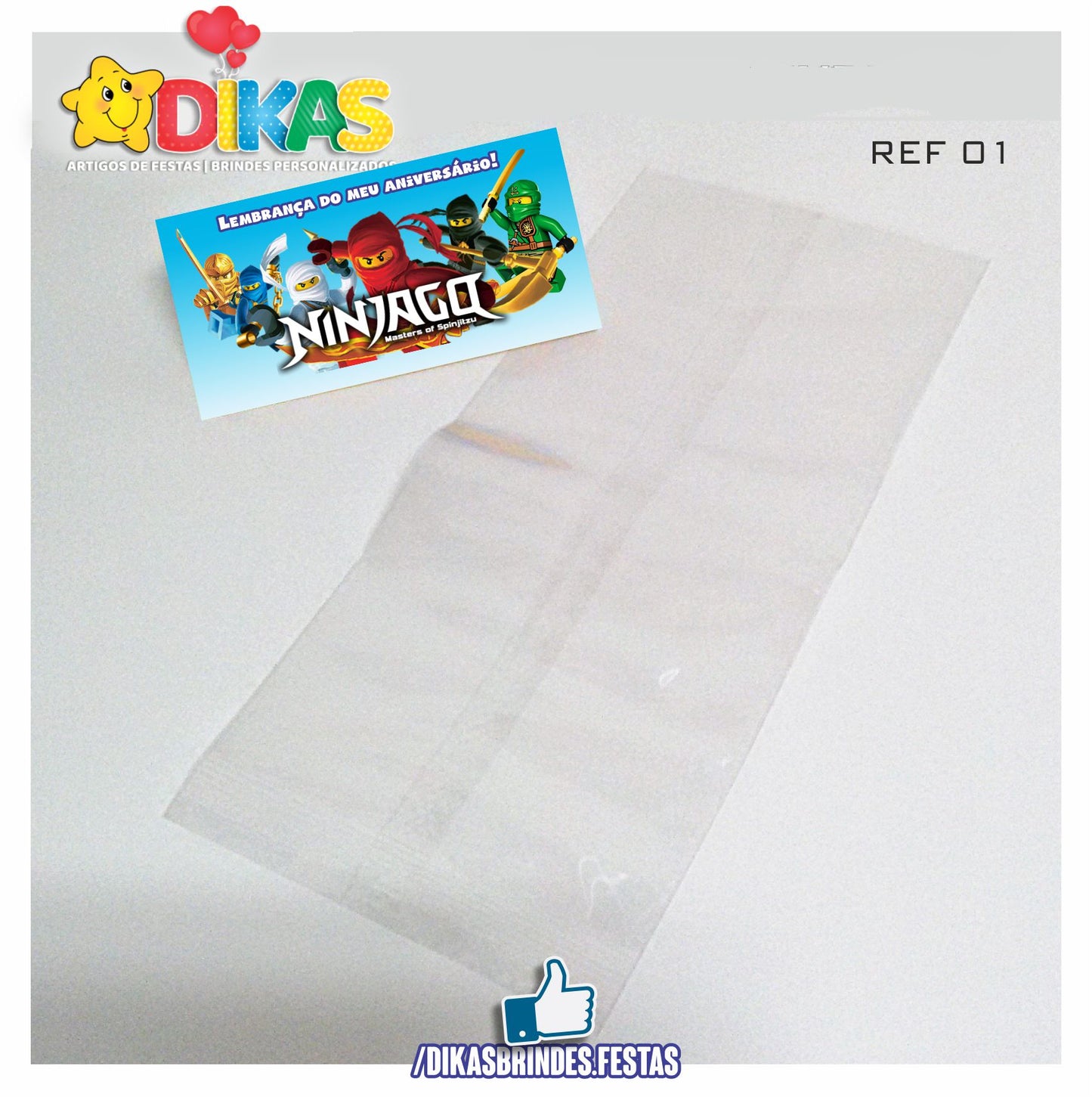 SACO PRENDA C/ TAG (6unid.) - NINJAGO