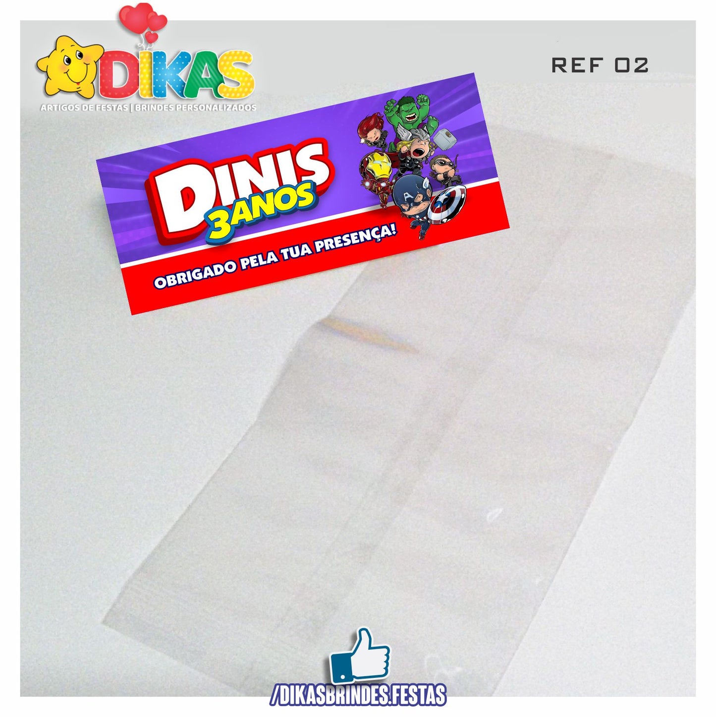 SACO PRENDA C/ TAG PERSONALIZADO - AVENGERS