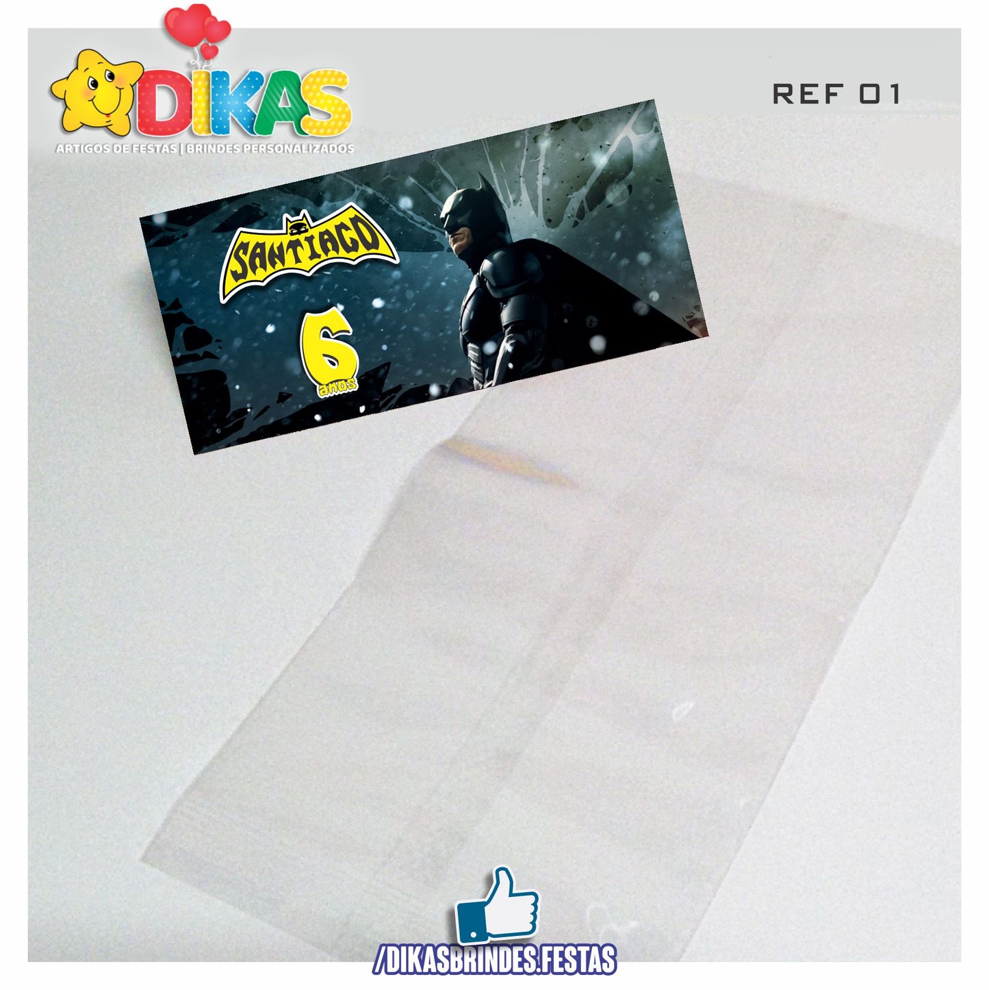 SACO PRENDA C/ TAG PERSONALIZADO - BATMAN