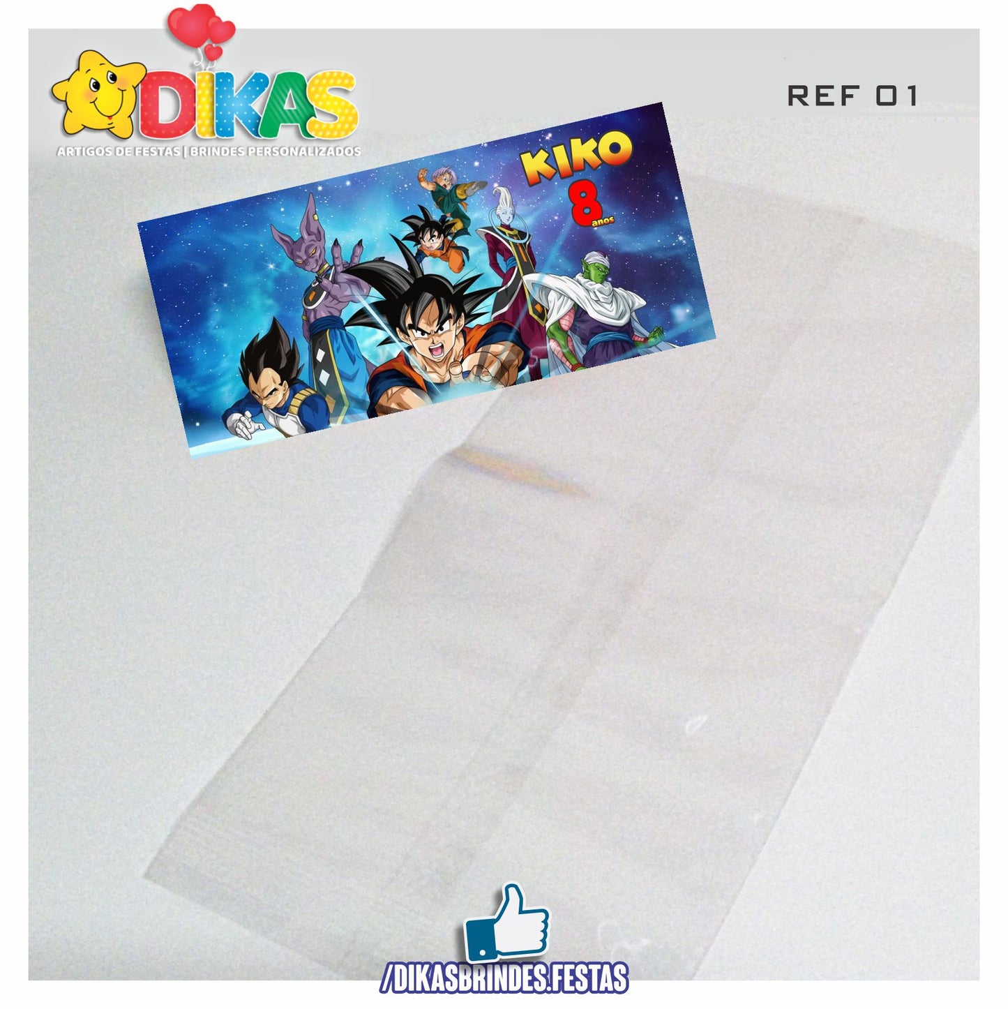 SACO PRENDA C/ TAG PERSONALIZADO - DRAGON BALL