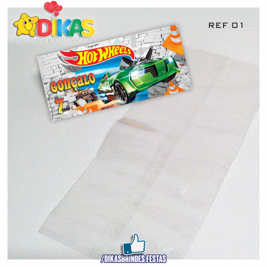 SACO PRENDA C/ TAG PERSONALIZADO - HOTWHEELS