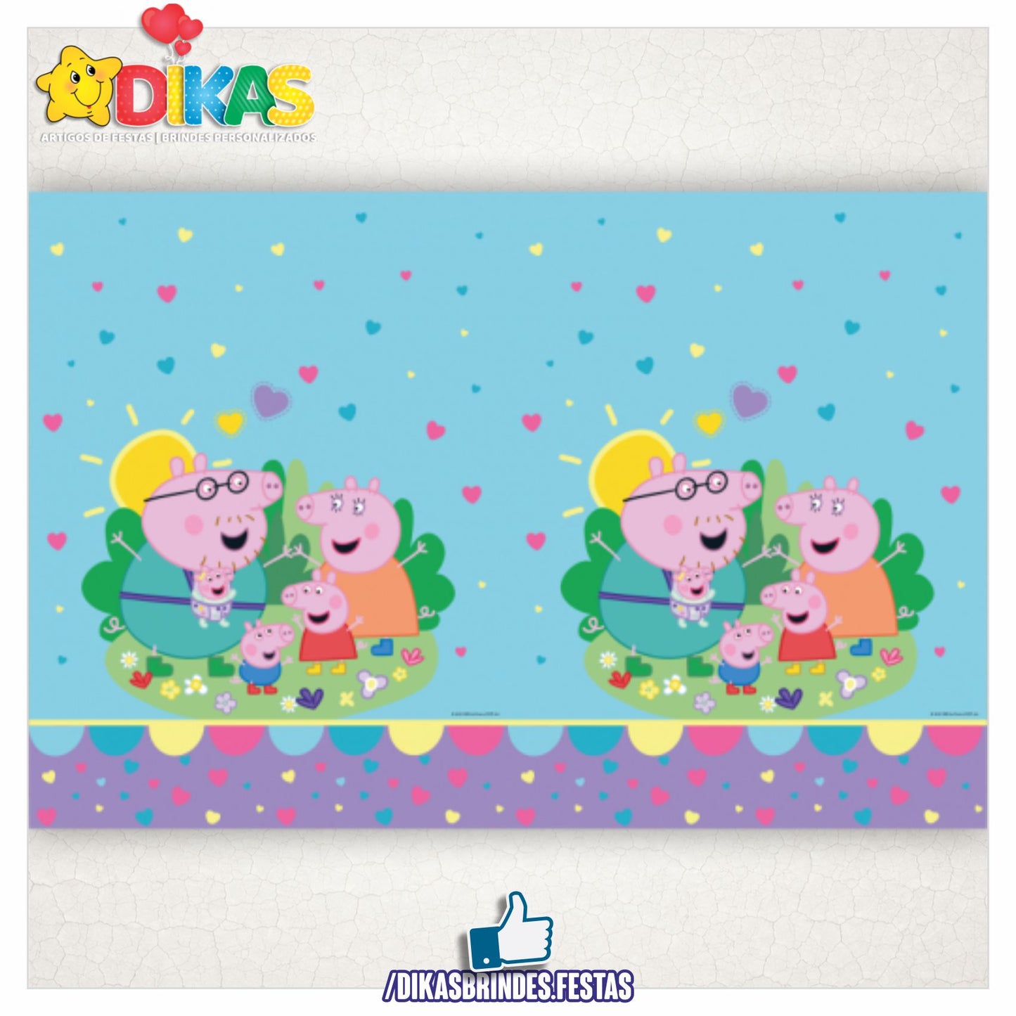 TOALHA DE MESA - PORQUINHA PEPPA