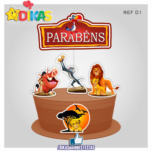 TOPO DE BOLO - REI LEÃO