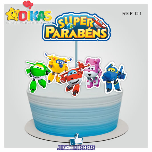 TOPO DE BOLO - SUPER WINGS