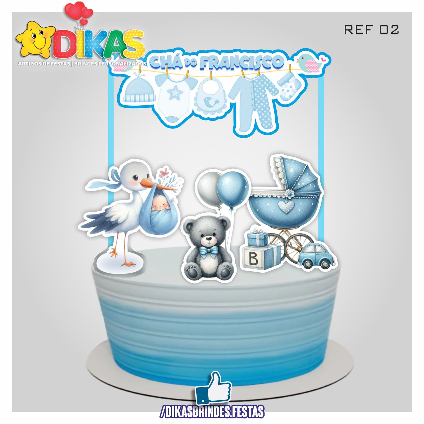 TOPO DE BOLO PERSONALIZADO - BEBÉ