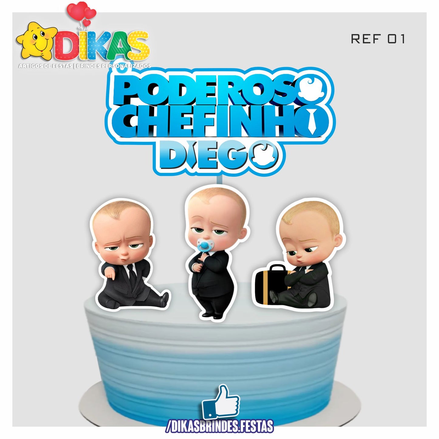 TOPO DE BOLO PERSONALIZADO - BOSS BABY