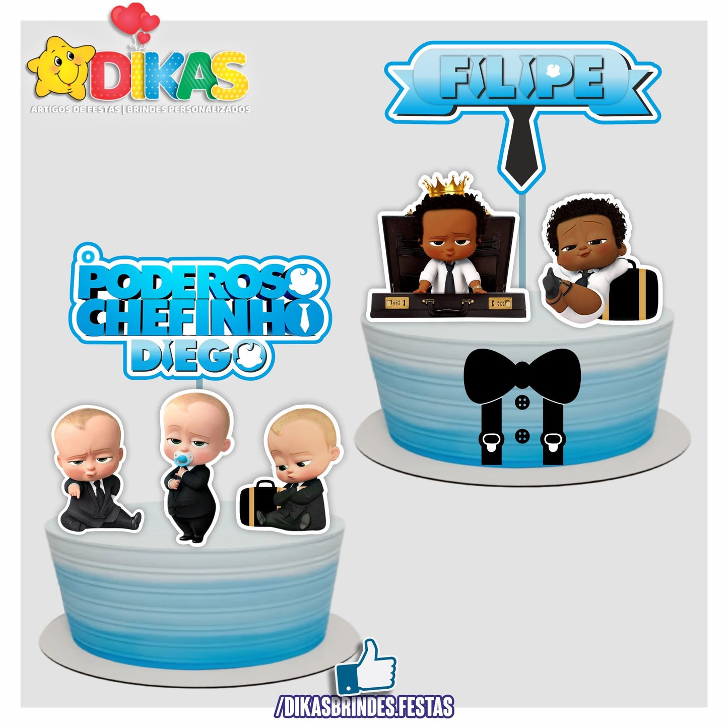 TOPO DE BOLO PERSONALIZADO - BOSS BABY