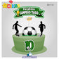 TOPO DE BOLO PERSONALIZADO - FUTEBOL