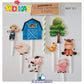 TOPO DE BOLO PERSONALIZADO - ANIMAIS DA QUINTA