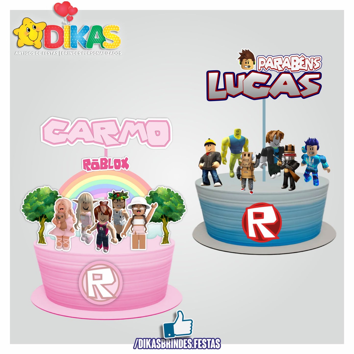 TOPO DE BOLO PERSONALIZADO - ROBLOX