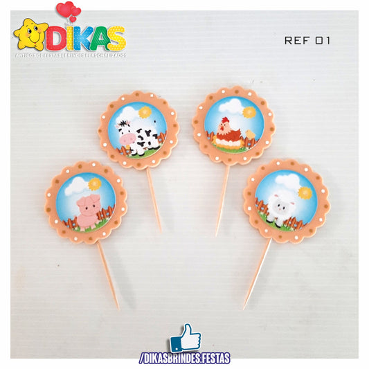 TOPPERS ARTESANAL - ANIMAIS DA QUINTA