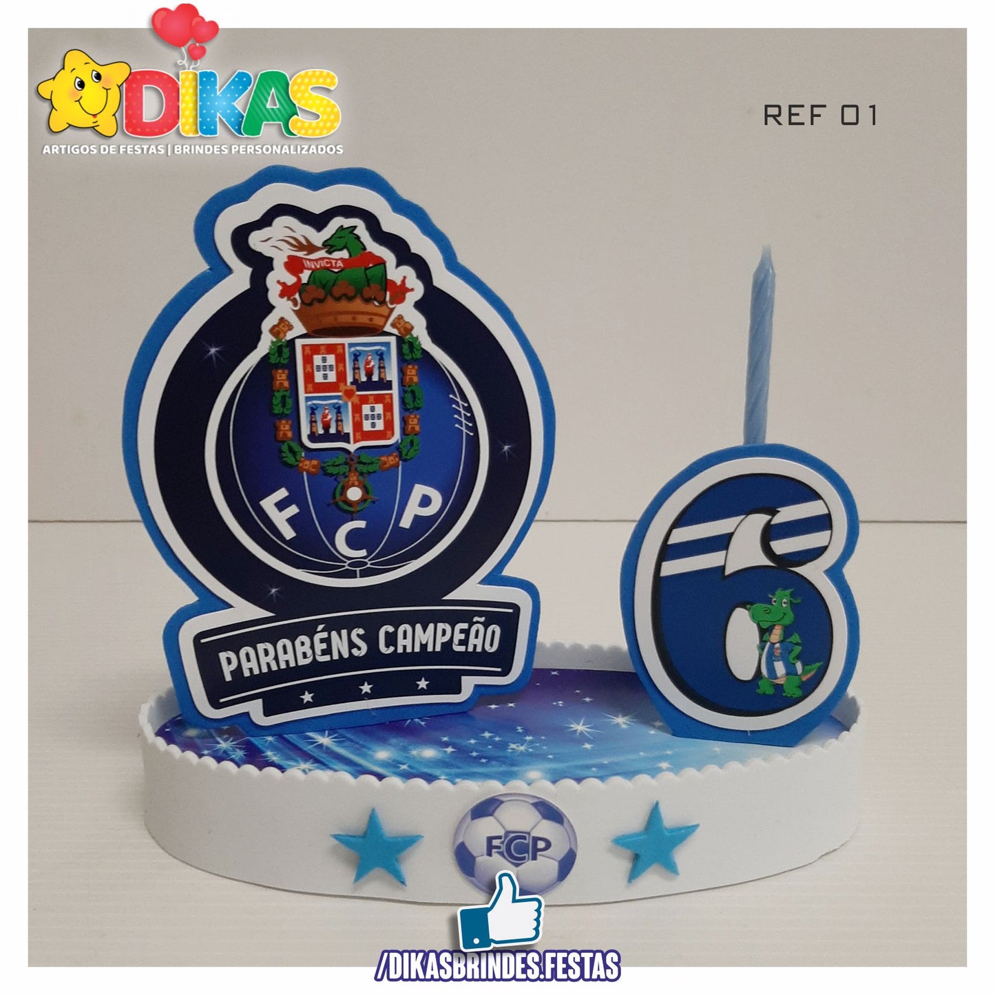 TOPO DE BOLO GRANDE C/ IDADE - FUTEBOL PORTO