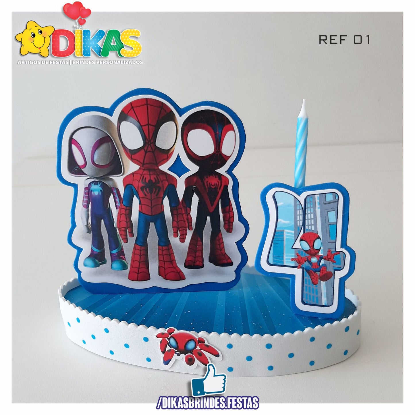 TOPO DE BOLO GRANDE C/ IDADE - SPIDEY