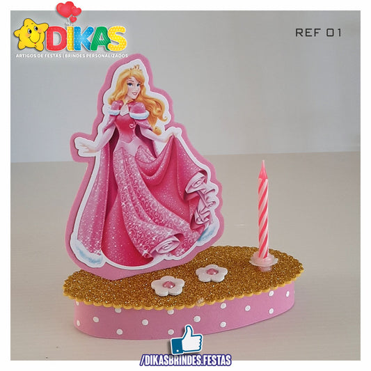 TOPO DE BOLO SIMPLES - PRINCESA AURORA