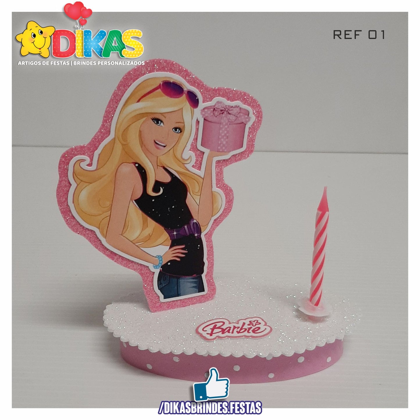 TOPO DE BOLO SIMPLES - BARBIE