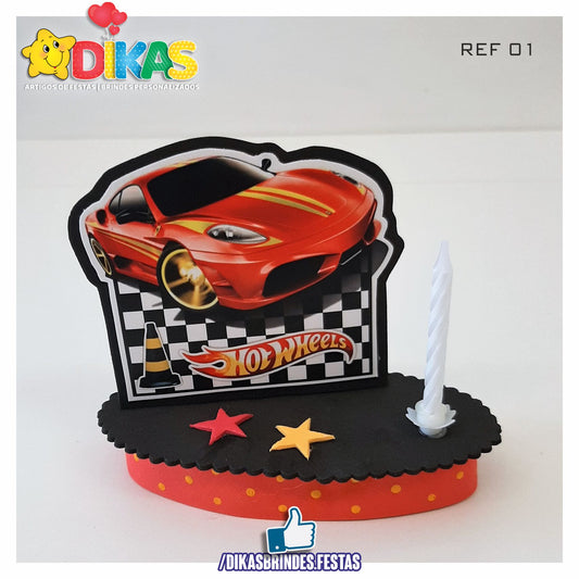 TOPO DE BOLO SIMPLES - HOTWHEELS