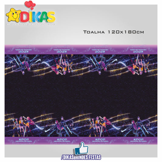 TOALHA DE MESA - GUERREIRAS DO K-POP