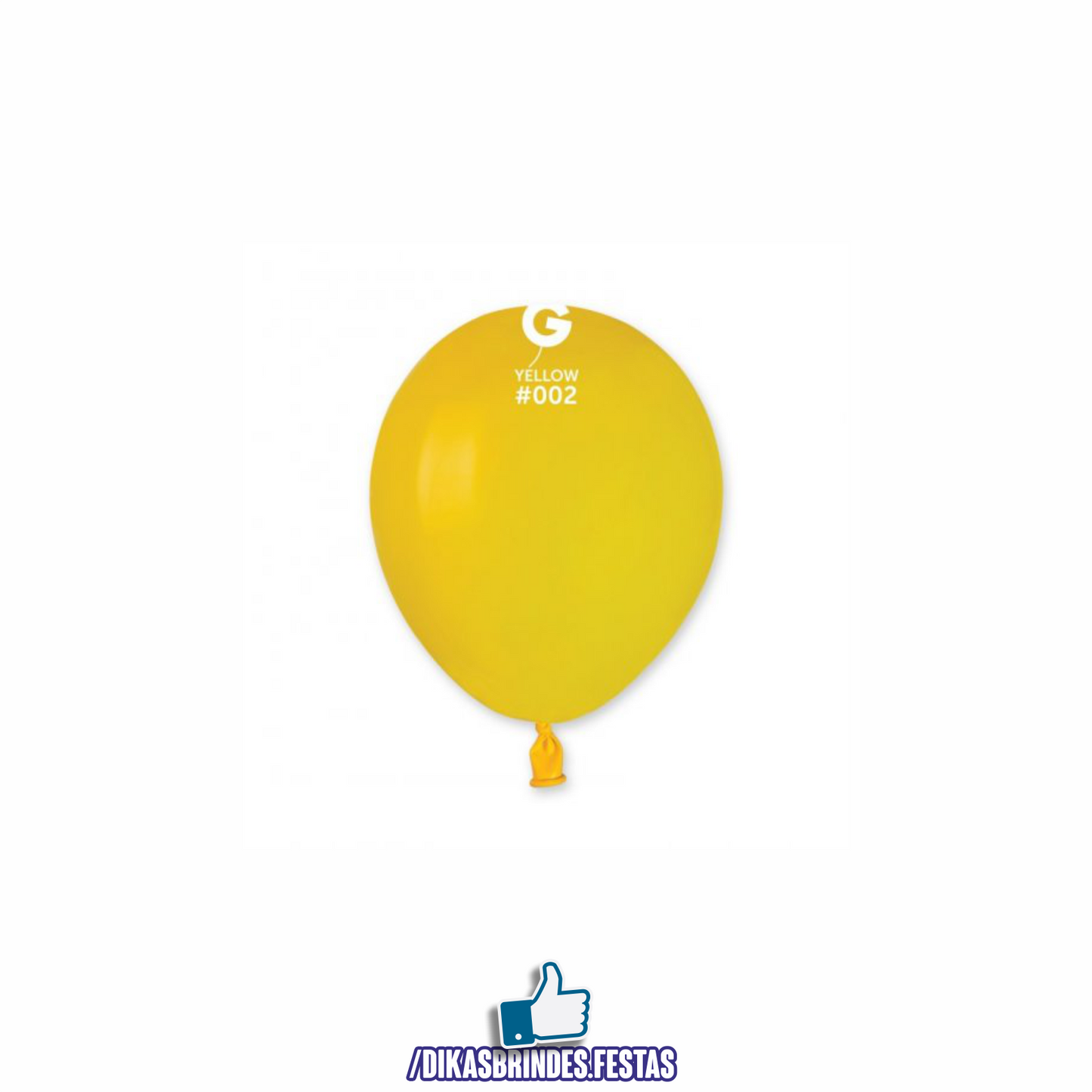 BALÃO LÁTEX AMARELO 5" - SACO COM 100