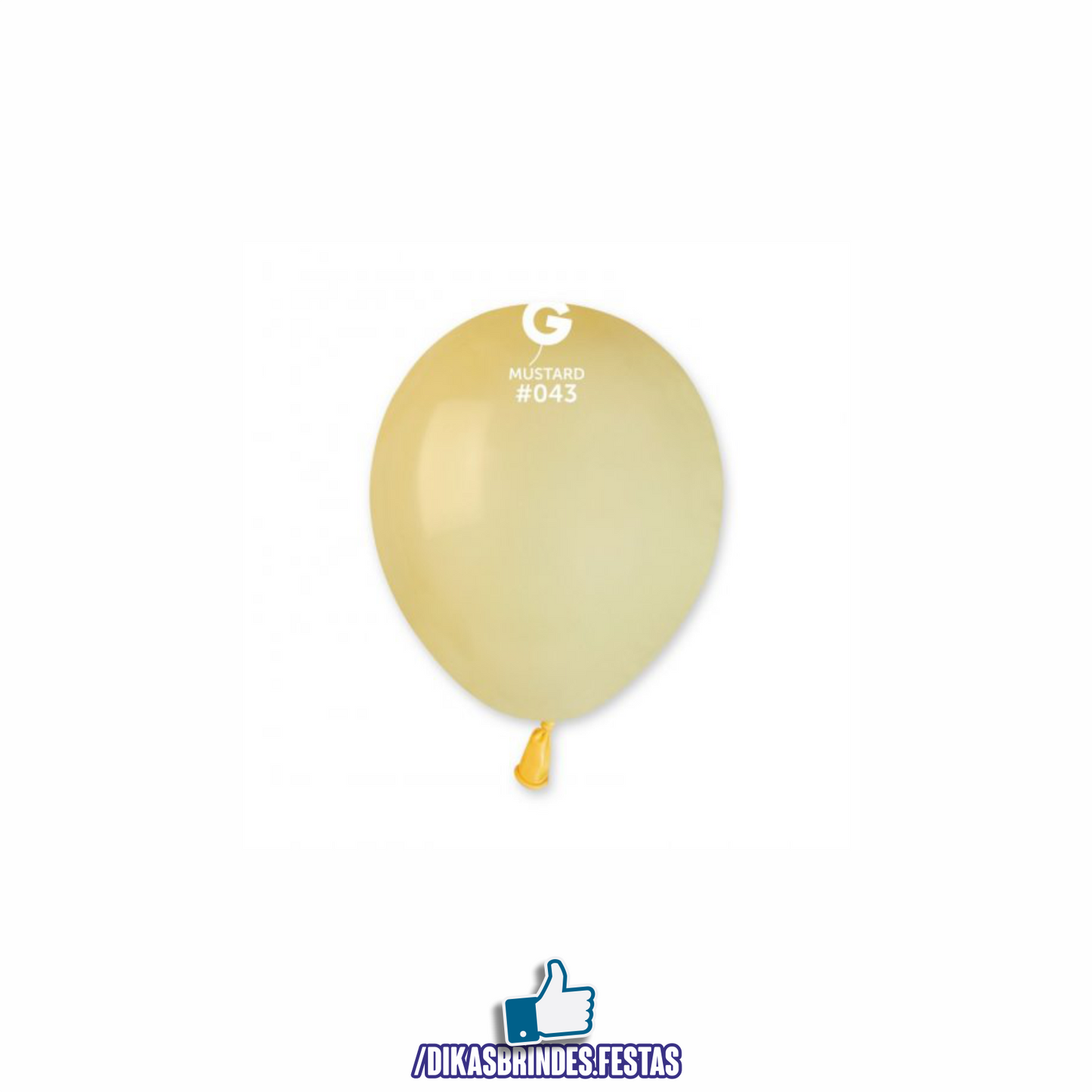 BALÃO LÁTEX AMARELO CLARO 5" - SACO COM 100